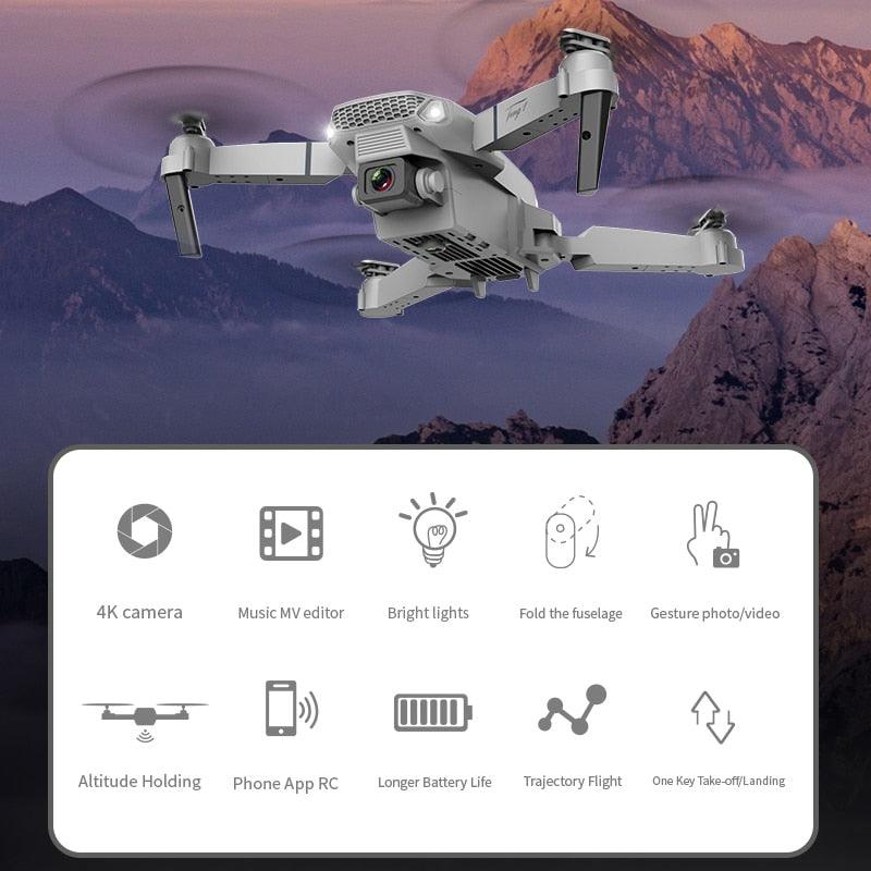 KBDFA E88 Pro Drone - 2023 New WIFI FPV Drone With Wide Angle HD 4K 1080P Camera Height Hold RC Foldable Quadcopter Drones Kid Gift Toys 29 KBDFA E88 Pro Drone - 2023 New WIFI FPV Drone With Wide Angle HD 4K 1080P Camera Height Hold RC Foldable Quadcopter Drones Kid Gift Toys - صورة KBDFA E88 Pro Drone - 2023 New WIFI FPV Drone With Wide Angle HD 4K 1080P Camera Height Hold RC Foldable Quadcopter Drones Kid Gift Toys - صورة 29