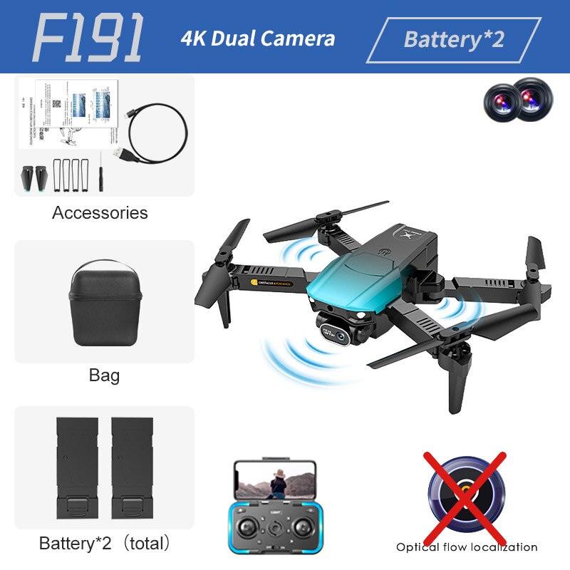 F191 Max Drone - 2023 New Drone 4K HD Double Camera Optical Flow Positioning Obstacle Avoidance Foldable Quadcopter RC Dron Toys Gifts 22 F191 Max Drone - 2023 New Drone 4K HD Double Camera Optical Flow Positioning Obstacle Avoidance Foldable Quadcopter RC Dron Toys Gifts - صورة F191 Max Drone - 2023 New Drone 4K HD Double Camera Optical Flow Positioning Obstacle Avoidance Foldable Quadcopter RC Dron Toys Gifts - صورة 22