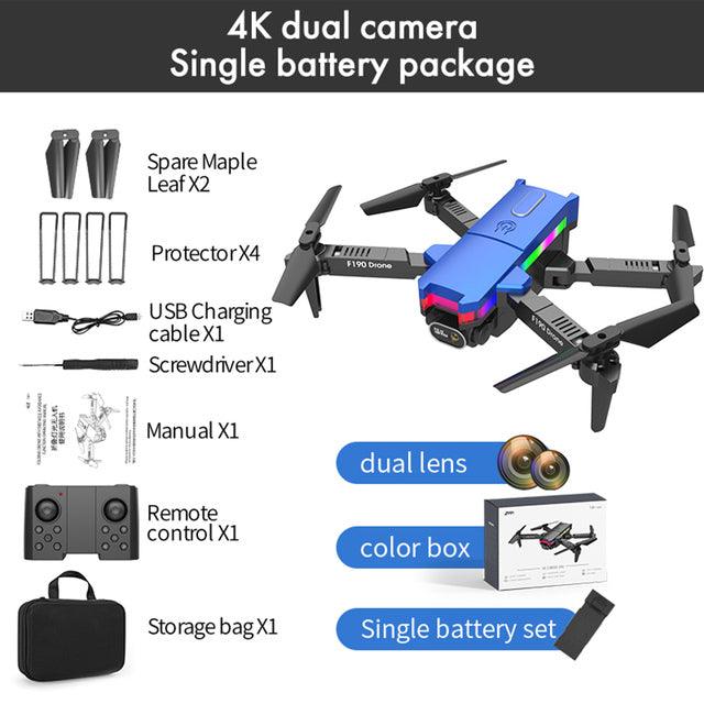 F190 Drone - With 4K Dual Camera F/2.15 100° FOV Led Night Flight Foldable Mini Drone Mini Drone 20 F190 Drone - With 4K Dual Camera F/2.15 100° FOV Led Night Flight Foldable Mini Drone Mini Drone - صورة F190 Drone - With 4K Dual Camera F/2.15 100° FOV Led Night Flight Foldable Mini Drone Mini Drone - صورة 20