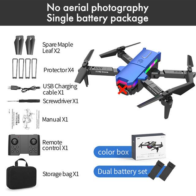 F190 Drone - With 4K Dual Camera F/2.15 100° FOV Led Night Flight Foldable Mini Drone Mini Drone 15 F190 Drone - With 4K Dual Camera F/2.15 100° FOV Led Night Flight Foldable Mini Drone Mini Drone - صورة F190 Drone - With 4K Dual Camera F/2.15 100° FOV Led Night Flight Foldable Mini Drone Mini Drone - صورة 15