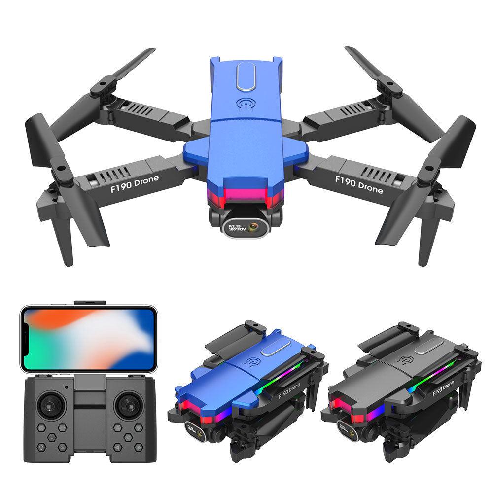 F190 Drone - With 4K Dual Camera F/2.15 100° FOV Led Night Flight Foldable Mini Drone Mini Drone 2 F190 Drone - With 4K Dual Camera F/2.15 100° FOV Led Night Flight Foldable Mini Drone Mini Drone - صورة F190 Drone - With 4K Dual Camera F/2.15 100° FOV Led Night Flight Foldable Mini Drone Mini Drone - صورة 2