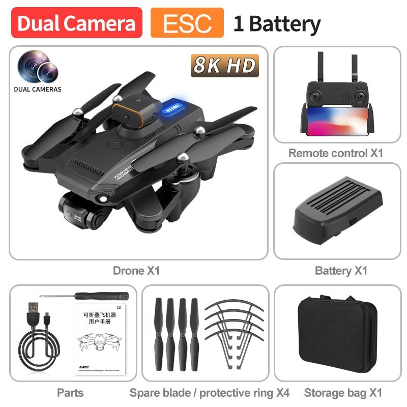 P9 Drone - ESC 8K Professional Dual HD Camera Obstacle Avoidance Aerial Photography Foldable Quadcopter RC Helicopter Toy - Image 10