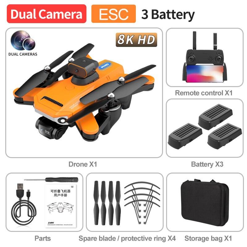 P9 Drone - ESC 8K Professional Dual HD Camera Obstacle Avoidance Aerial Photography Foldable Quadcopter RC Helicopter Toy - Image 8