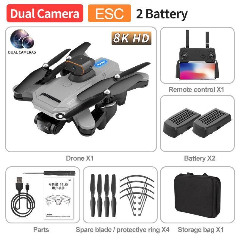 P9 Drone - ESC 8K Professional Dual HD Camera Obstacle Avoidance Aerial Photography Foldable Quadcopter RC Helicopter Toy - Image 7