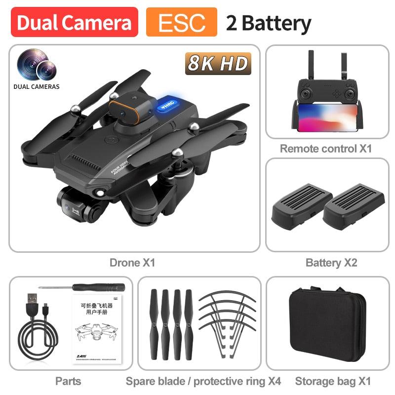 P9 Drone - ESC 8K Professional Dual HD Camera Obstacle Avoidance Aerial Photography Foldable Quadcopter RC Helicopter Toy - Image 5