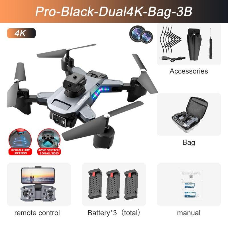 S7 Pro Drone - 4K Dual Camera Wifi FPV 2.4G Folding Quadcopter RC Helicopter Toy Gifts 15 S7 Pro Drone - 4K Dual Camera Wifi FPV 2.4G Folding Quadcopter RC Helicopter Toy Gifts — изображение 15