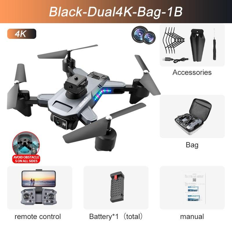 S7 Pro Drone - 4K Dual Camera Wifi FPV 2.4G Folding Quadcopter RC Helicopter Toy Gifts 14 S7 Pro Drone - 4K Dual Camera Wifi FPV 2.4G Folding Quadcopter RC Helicopter Toy Gifts — изображение 14