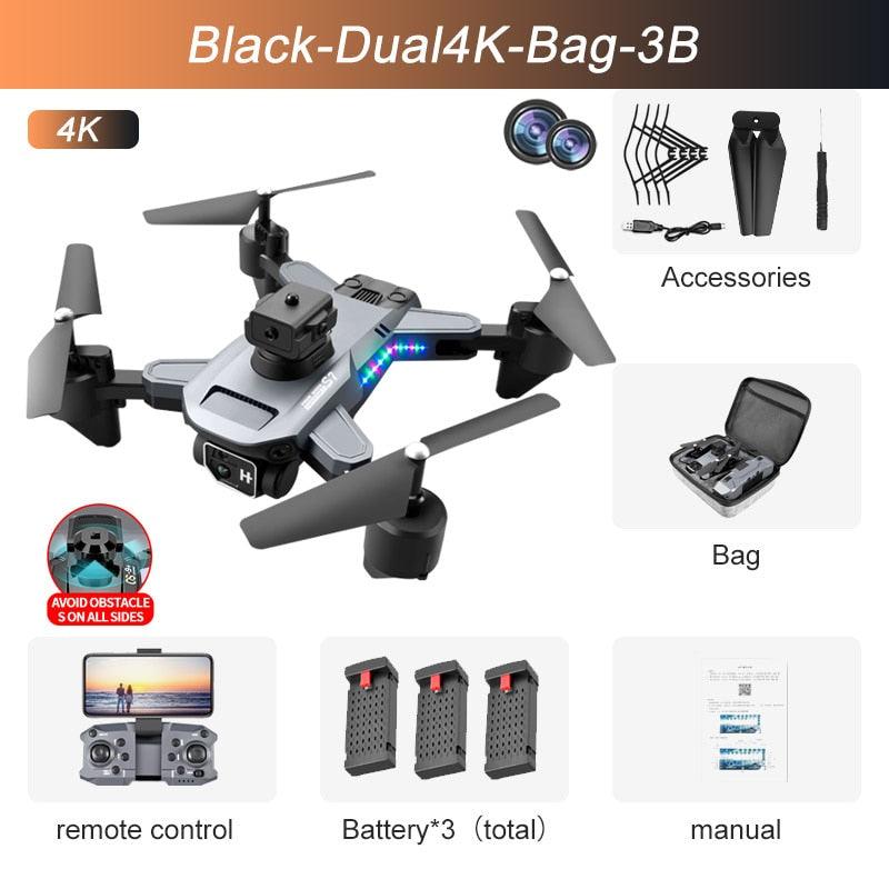S7 Pro Drone - 4K Dual Camera Wifi FPV 2.4G Folding Quadcopter RC Helicopter Toy Gifts 8 S7 Pro Drone - 4K Dual Camera Wifi FPV 2.4G Folding Quadcopter RC Helicopter Toy Gifts — изображение 8