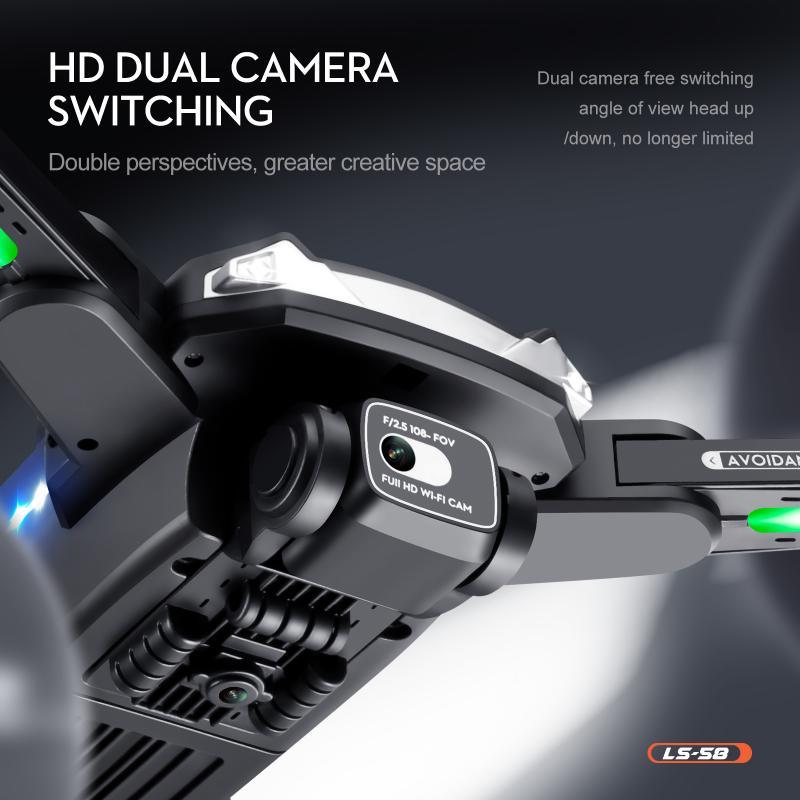 KBDFA LS58 Drone - With GPS 4K HD Dual Camera Professional Drones Foldable RC Helicopter WIFI FPV Height Hold Gift Toy Drone 9 KBDFA LS58 Drone - With GPS 4K HD Dual Camera Professional Drones Foldable RC Helicopter WIFI FPV Height Hold Gift Toy Drone - Image 9