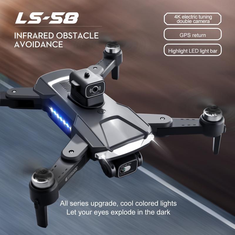 KBDFA LS58 Drone - With GPS 4K HD Dual Camera Professional Drones Foldable RC Helicopter WIFI FPV Height Hold Gift Toy Drone 8 KBDFA LS58 Drone - With GPS 4K HD Dual Camera Professional Drones Foldable RC Helicopter WIFI FPV Height Hold Gift Toy Drone - Image 8
