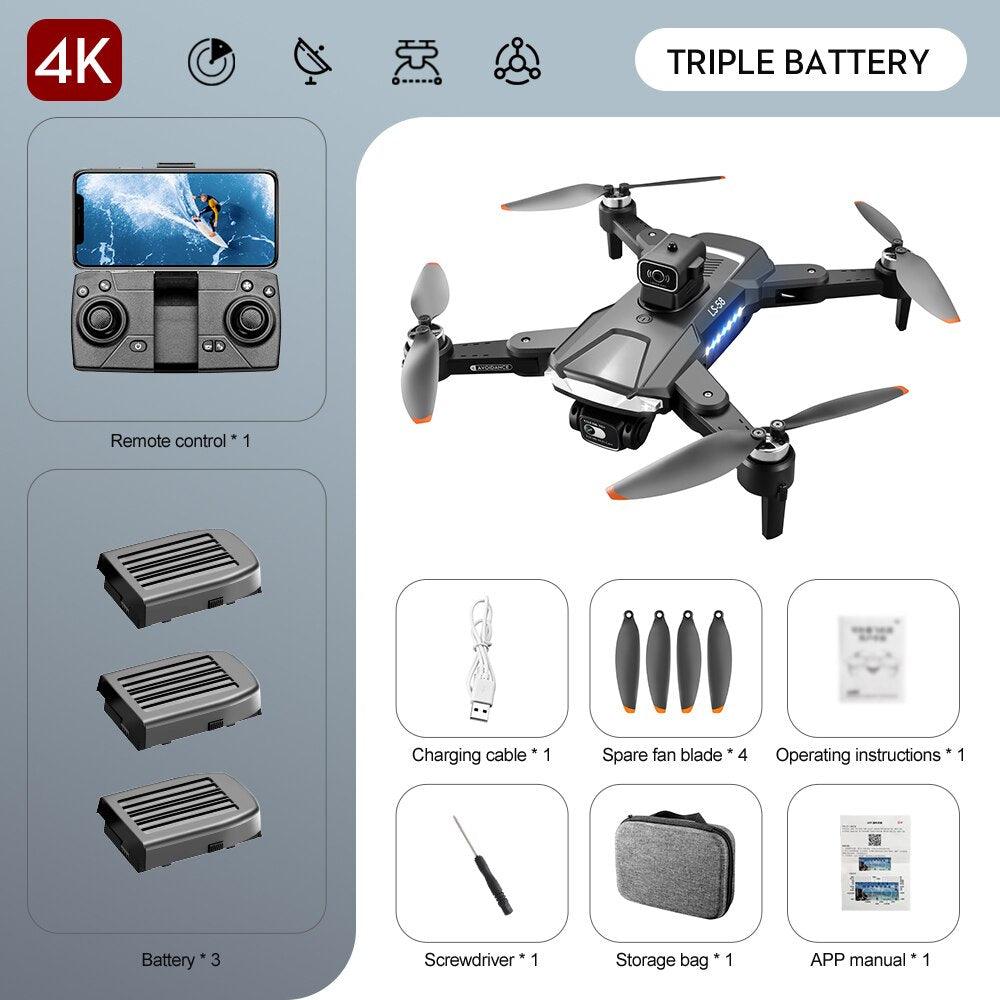 KBDFA LS58 Drone - With GPS 4K HD Dual Camera Professional Drones Foldable RC Helicopter WIFI FPV Height Hold Gift Toy Drone 4 KBDFA LS58 Drone - With GPS 4K HD Dual Camera Professional Drones Foldable RC Helicopter WIFI FPV Height Hold Gift Toy Drone - Image 4