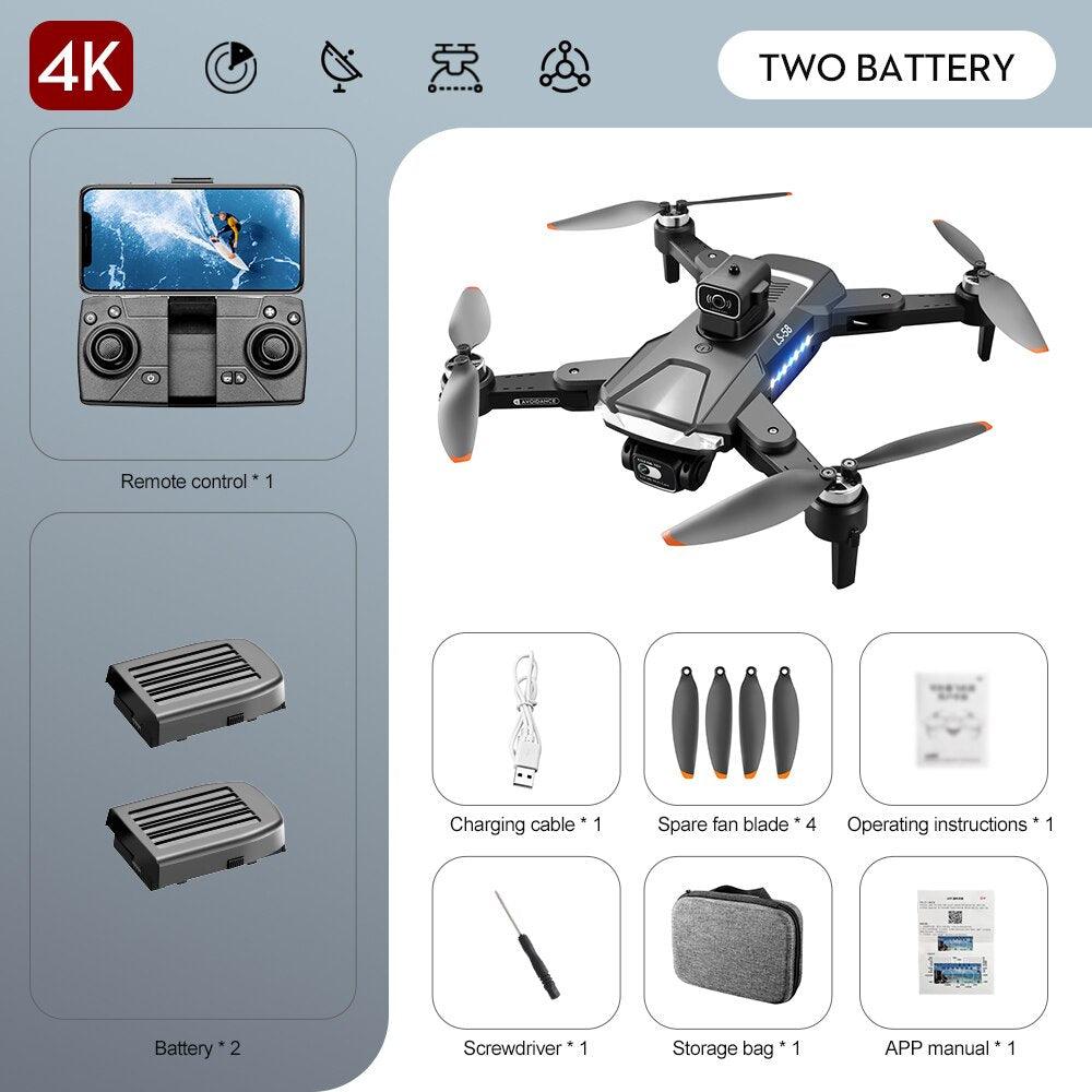 KBDFA LS58 Drone - With GPS 4K HD Dual Camera Professional Drones Foldable RC Helicopter WIFI FPV Height Hold Gift Toy Drone 2 KBDFA LS58 Drone - With GPS 4K HD Dual Camera Professional Drones Foldable RC Helicopter WIFI FPV Height Hold Gift Toy Drone - Image 2