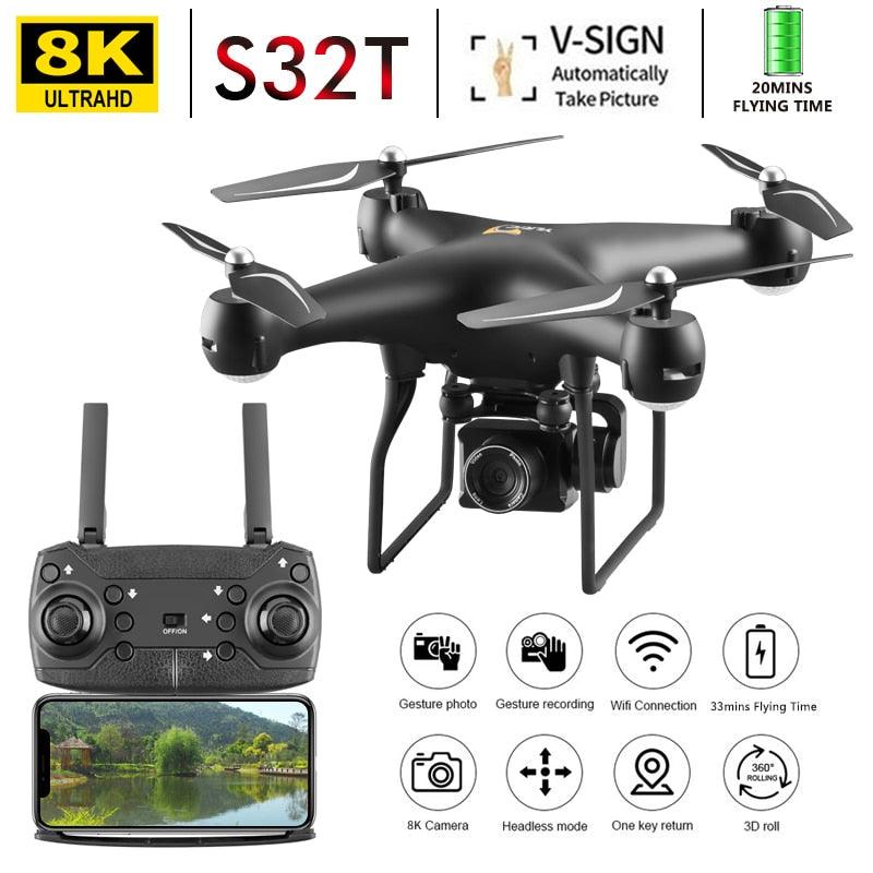 S32T Pro Drone - 8K RCWiFi Camera 4K HD Foldable Professiona RC Quadcopter Helicopter High Hold Mode FPV Long Fly Helicopter 12 S32T Pro Drone - 8K RCWiFi Camera 4K HD Foldable Professiona RC Quadcopter Helicopter High Hold Mode FPV Long Fly Helicopter — изображение 12