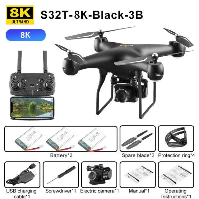 S32T Pro Drone - 8K RCWiFi Camera 4K HD Foldable Professiona RC Quadcopter Helicopter High Hold Mode FPV Long Fly Helicopter 7 S32T Pro Drone - 8K RCWiFi Camera 4K HD Foldable Professiona RC Quadcopter Helicopter High Hold Mode FPV Long Fly Helicopter — изображение 7