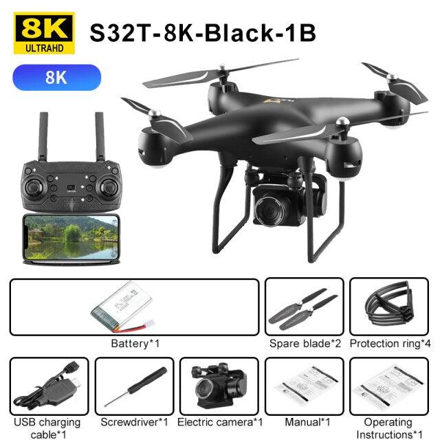 S32T Pro Drone - 8K RCWiFi Camera 4K HD Foldable Professiona RC Quadcopter Helicopter High Hold Mode FPV Long Fly Helicopter 6 S32T Pro Drone - 8K RCWiFi Camera 4K HD Foldable Professiona RC Quadcopter Helicopter High Hold Mode FPV Long Fly Helicopter — изображение 6