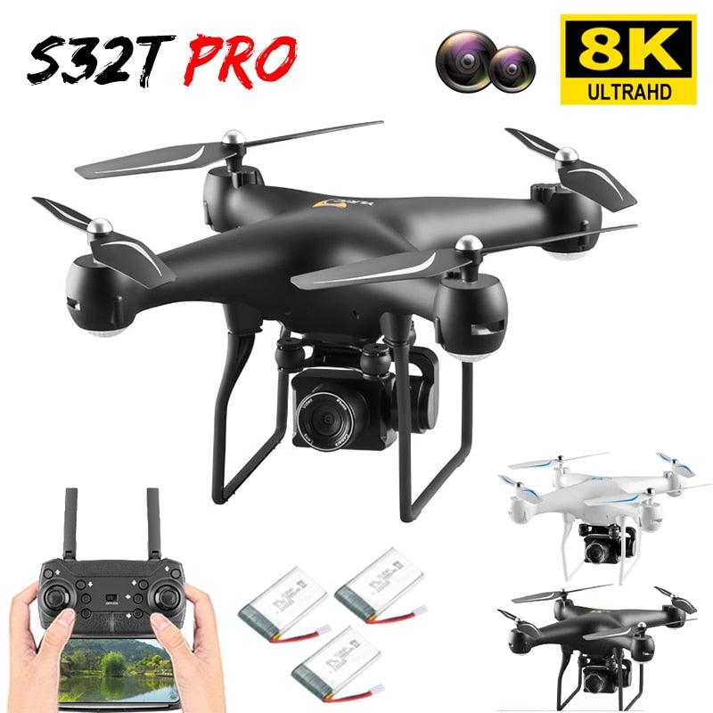 S32T Pro Drone - 8K RCWiFi Camera 4K HD Foldable Professiona RC Quadcopter Helicopter High Hold Mode FPV Long Fly Helicopter 2 S32T Pro Drone - 8K RCWiFi Camera 4K HD Foldable Professiona RC Quadcopter Helicopter High Hold Mode FPV Long Fly Helicopter — изображение 2