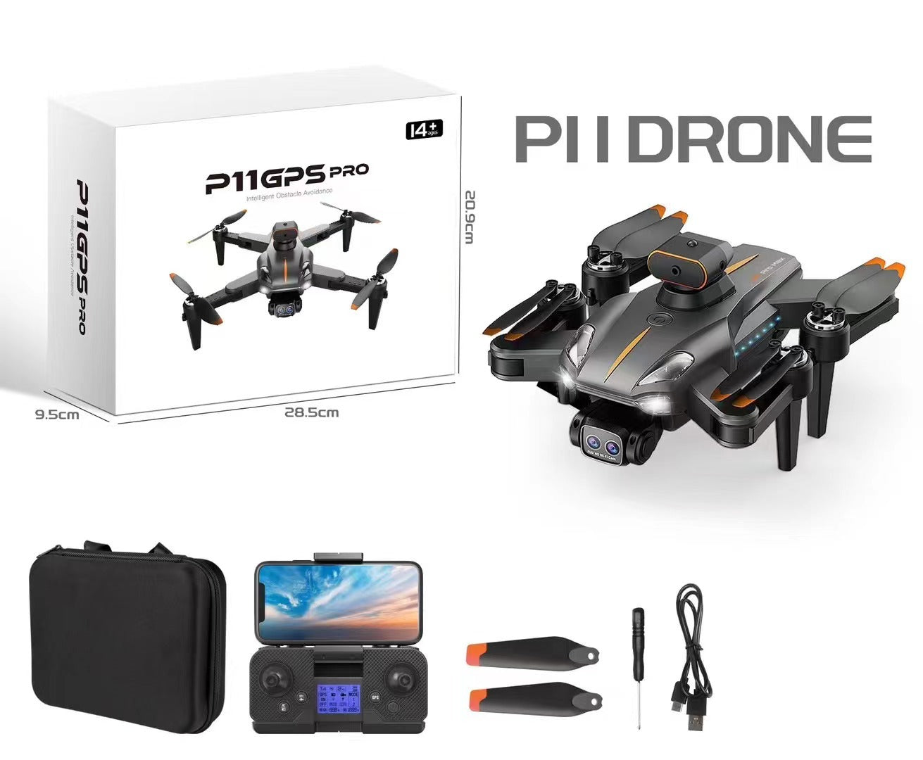 P11 Drone - GPS rc distance 2km 8K HD dual camera with 5G WIFI wide angle FPV real-time transmission professional drone 16 P11 Drone - GPS rc distance 2km 8K HD dual camera with 5G WIFI wide angle FPV real-time transmission professional drone - صورة P11 Drone - GPS rc distance 2km 8K HD dual camera with 5G WIFI wide angle FPV real-time transmission professional drone - صورة 16