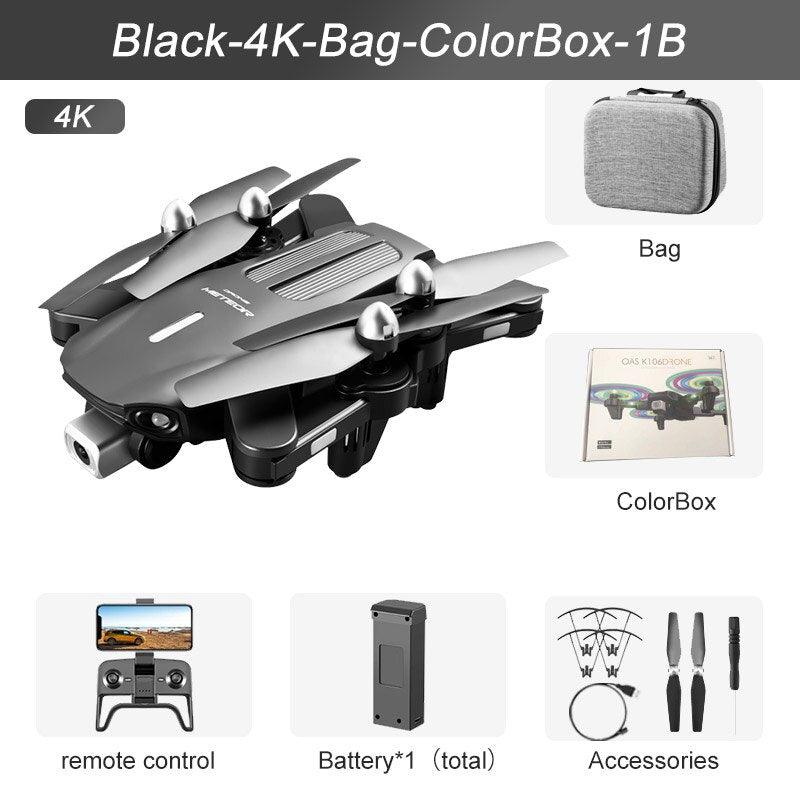 K106 Drone - 2024 New LED Light Drone 4K HD Camera Visual Obstacle Avoidance Optical Flow Positioning Foldable RC Quadcopter Boy Gifts — изображение 7