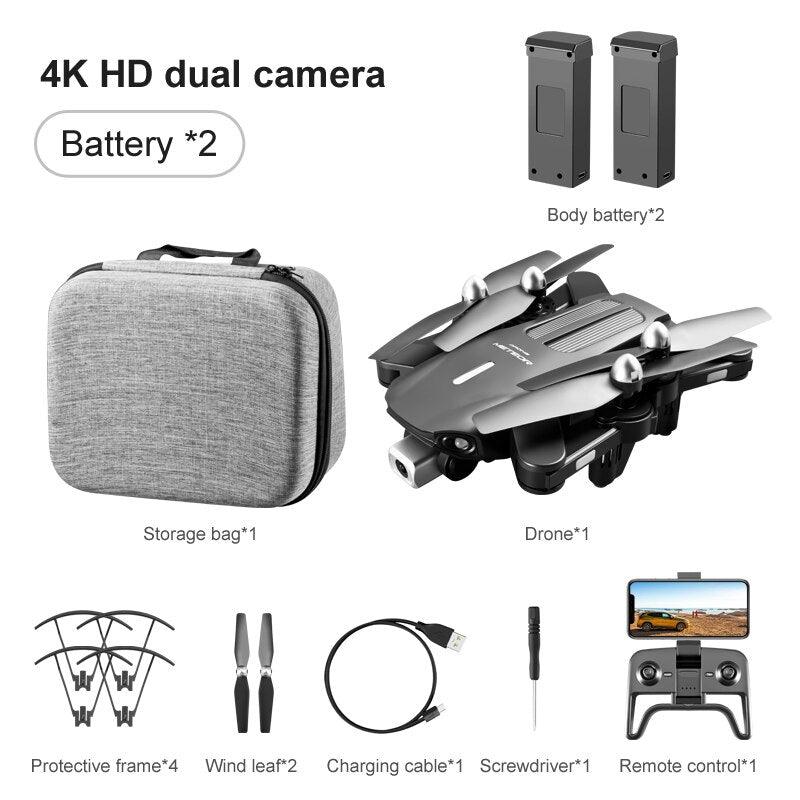 K106 Drone - 2024 New LED Light Drone 4K HD Camera Visual Obstacle Avoidance Optical Flow Positioning Foldable RC Quadcopter Boy Gifts — изображение 4