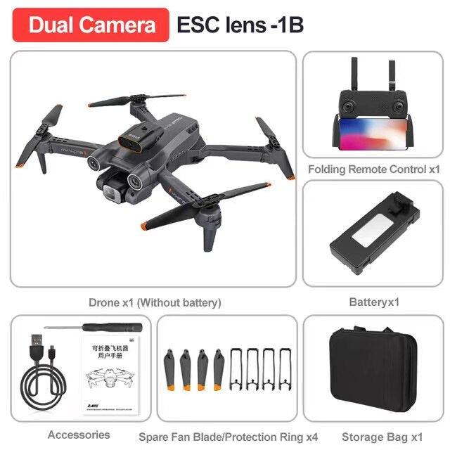 P12 Drone - Obstacle Avoidance Folding 4K HD Drone Optical Flow Quadcopter HD Aerial Photography RC Aircraft Kids Toys Gifts - صورة P12 Drone - Obstacle Avoidance Folding 4K HD Drone Optical Flow Quadcopter HD Aerial Photography RC Aircraft Kids Toys Gifts - صورة 3