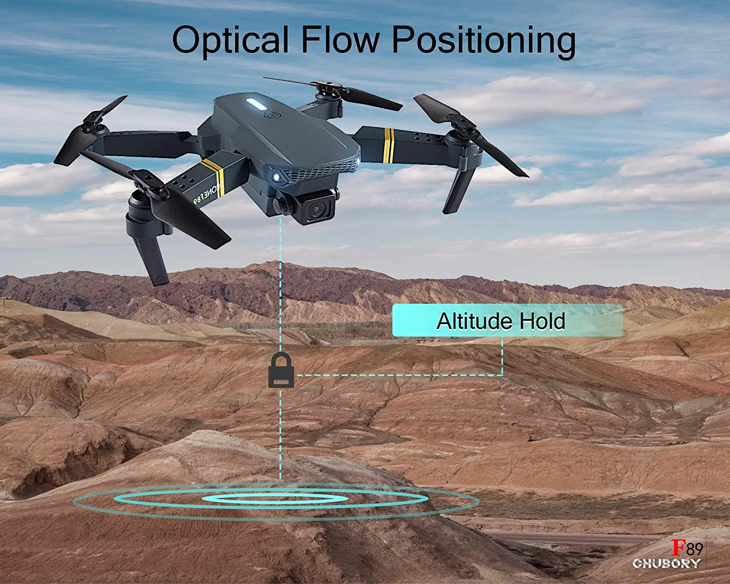 CHUBORY F89 Drone - Super Endurance Foldable Quadcopter Drone for Beginners – 40+ mins Flight Time,Wi-Fi FPV Drone with 120°Wide-Angle 1080P HD Camera,Optical Flow Positioning,Follow me,Dual Cameras Switch 6 CHUBORY F89 Drone - Super Endurance Foldable Quadcopter Drone for Beginners – 40+ mins Flight Time,Wi-Fi FPV Drone with 120°Wide-Angle 1080P HD Camera,Optical Flow Positioning,Follow me,Dual Cameras Switch - صورة CHUBORY F89 Drone - Super Endurance Foldable Quadcopter Drone for Beginners – 40+ mins Flight Time,Wi-Fi FPV Drone with 120°Wide-Angle 1080P HD Camera,Optical Flow Positioning,Follow me,Dual Cameras Switch - صورة 6