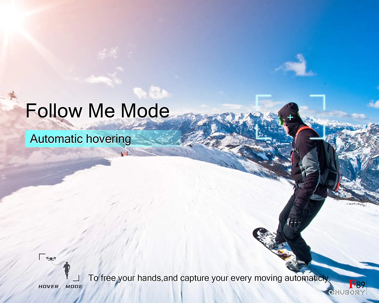 CHUBORY F89 Drone - Super Endurance Foldable Quadcopter Drone for Beginners – 40+ mins Flight Time,Wi-Fi FPV Drone with 120°Wide-Angle 1080P HD Camera,Optical Flow Positioning,Follow me,Dual Cameras Switch 2 CHUBORY F89 Drone - Super Endurance Foldable Quadcopter Drone for Beginners – 40+ mins Flight Time,Wi-Fi FPV Drone with 120°Wide-Angle 1080P HD Camera,Optical Flow Positioning,Follow me,Dual Cameras Switch - Image 2