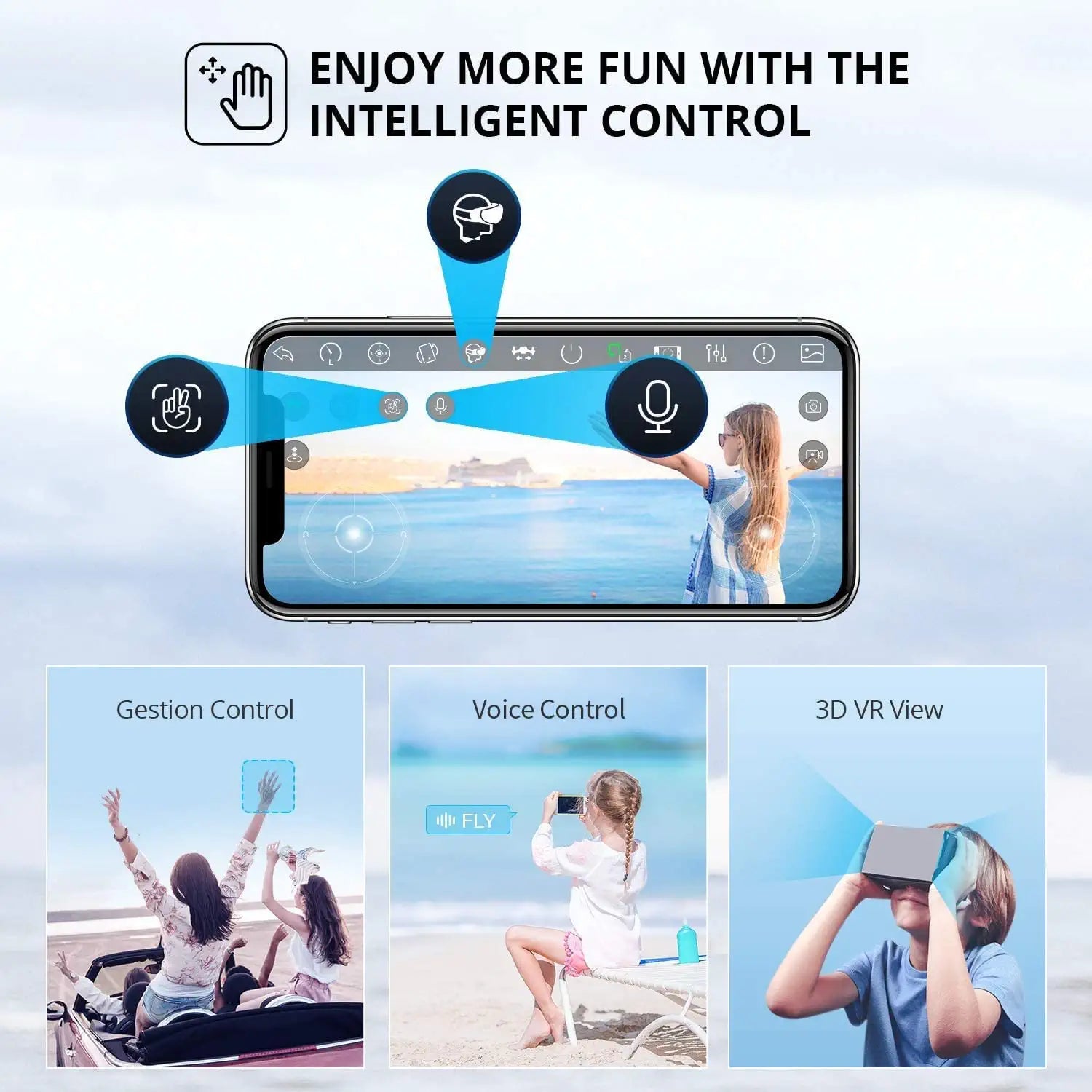 DRONEEYE 4DV13 Drone - for kids Adults with 1080P HD FPV Camera, Foldable Mini RC Quadcopter With Waypoint, Functions,Headless Mode,Altitude Hold,Gesture Selfie,3D Flips,Beginners Toys Gifts - صورة DRONEEYE 4DV13 Drone - for kids Adults with 1080P HD FPV Camera, Foldable Mini RC Quadcopter With Waypoint, Functions,Headless Mode,Altitude Hold,Gesture Selfie,3D Flips,Beginners Toys Gifts - صورة 8