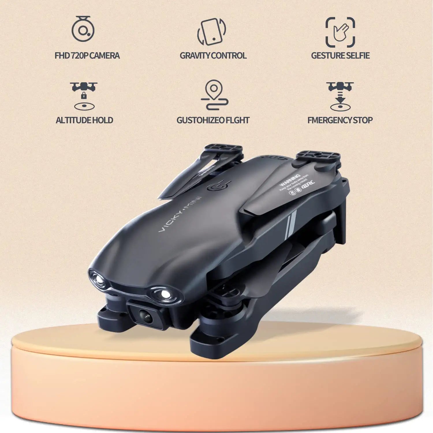DRONEEYE 4DV13 Drone - for kids Adults with 1080P HD FPV Camera, Foldable Mini RC Quadcopter With Waypoint, Functions,Headless Mode,Altitude Hold,Gesture Selfie,3D Flips,Beginners Toys Gifts - صورة DRONEEYE 4DV13 Drone - for kids Adults with 1080P HD FPV Camera, Foldable Mini RC Quadcopter With Waypoint, Functions,Headless Mode,Altitude Hold,Gesture Selfie,3D Flips,Beginners Toys Gifts - صورة 4