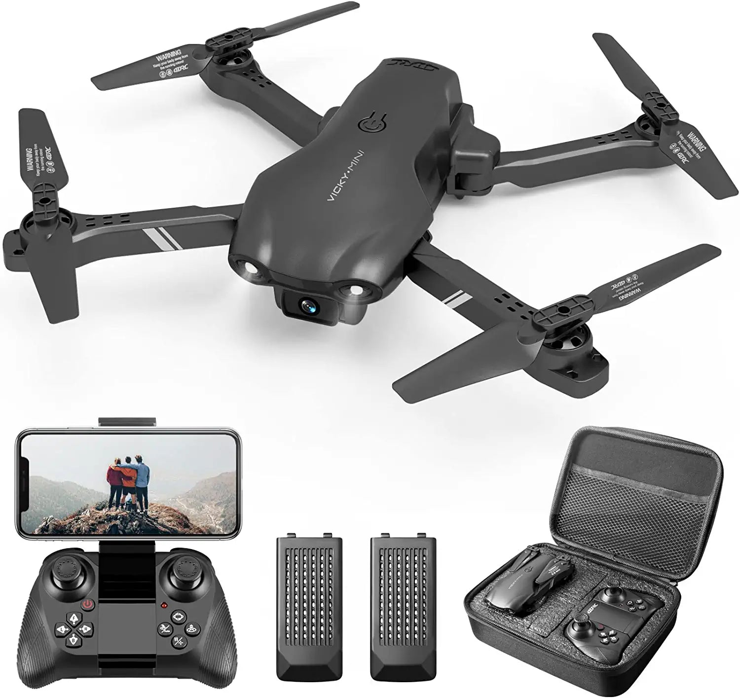 DRONEEYE 4DV13 Drone - for kids Adults with 1080P HD FPV Camera, Foldable Mini RC Quadcopter With Waypoint, Functions,Headless Mode,Altitude Hold,Gesture Selfie,3D Flips,Beginners Toys Gifts