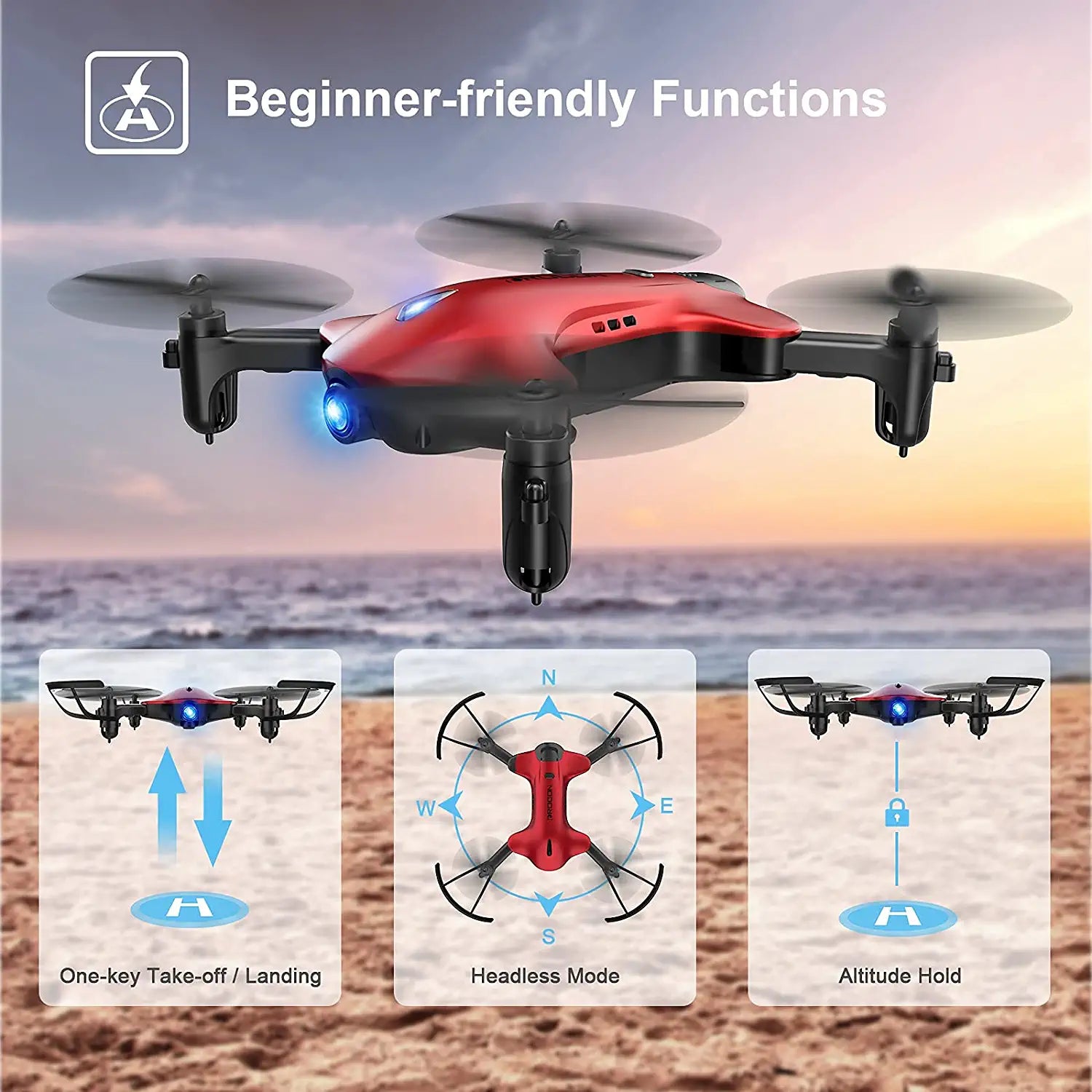 Spacekey DC-014 Drone with Camera 1080P FHD, Real-time Video Feed, Great Drone for Beginners, Quadcopter Drone with Altitude Hold, One-Key Take-Off, Landing Foldable Arms - Image 7
