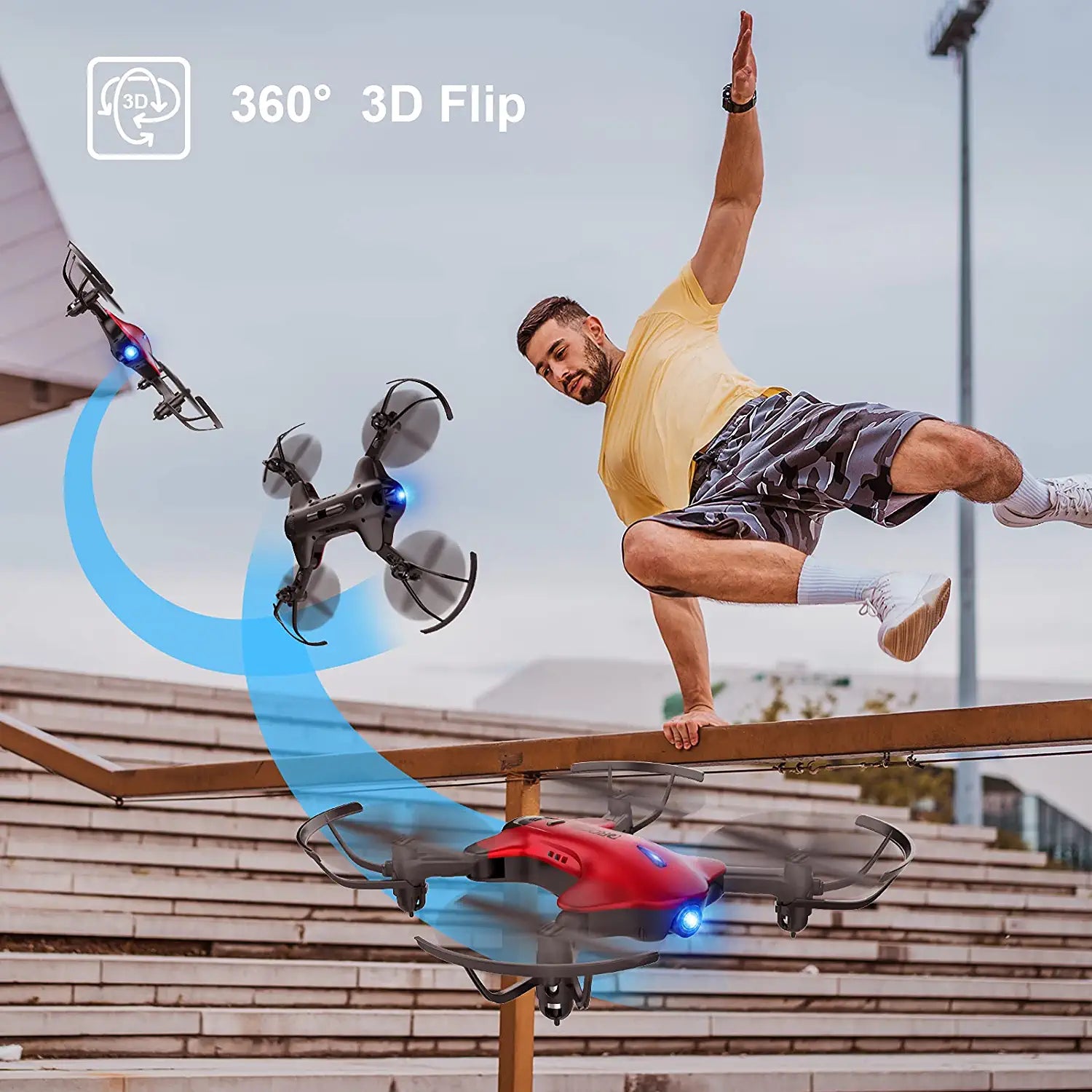 Spacekey DC-014 Drone with Camera 1080P FHD, Real-time Video Feed, Great Drone for Beginners, Quadcopter Drone with Altitude Hold, One-Key Take-Off, Landing Foldable Arms - Image 5