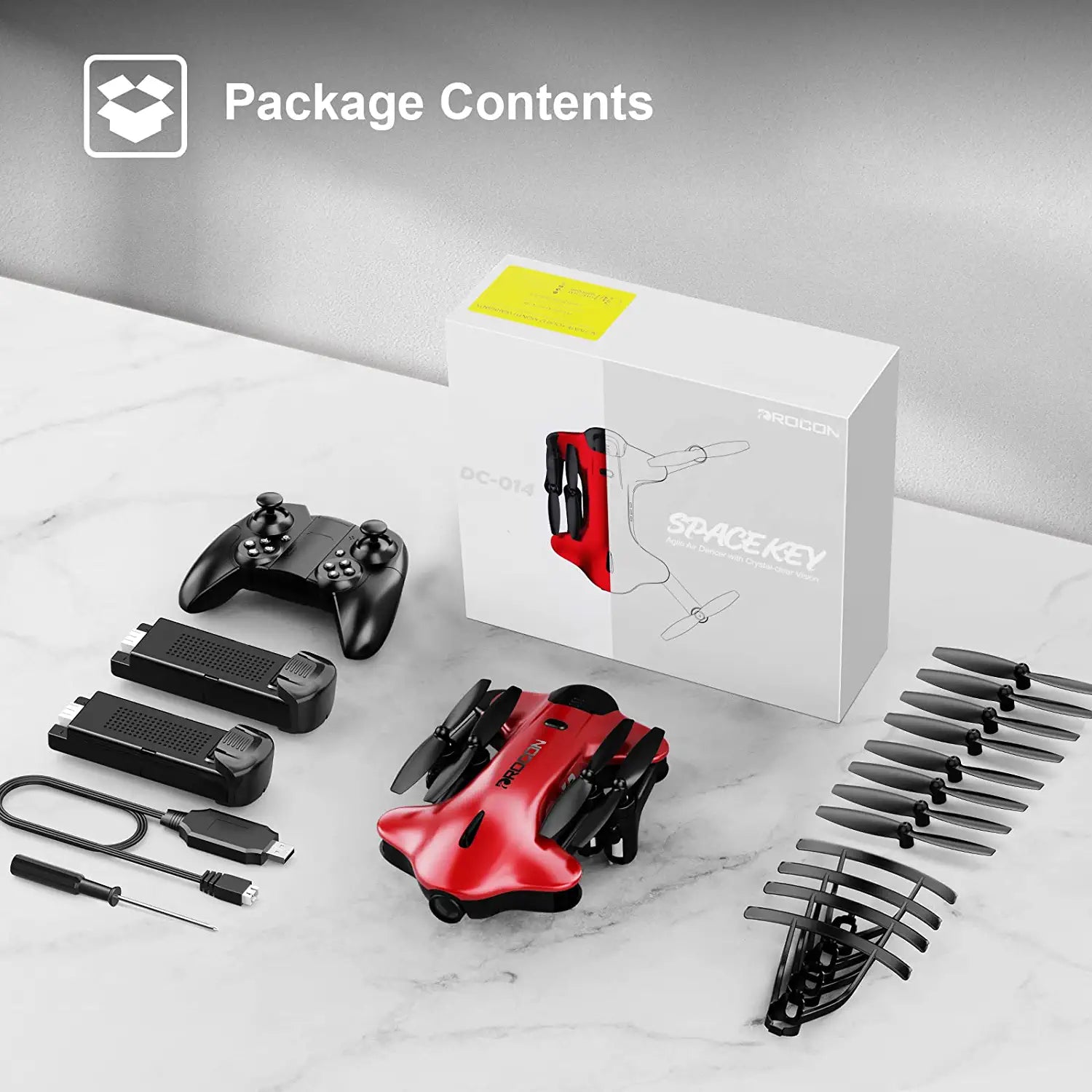 Spacekey DC-014 Drone with Camera 1080P FHD, Real-time Video Feed, Great Drone for Beginners, Quadcopter Drone with Altitude Hold, One-Key Take-Off, Landing Foldable Arms 2 Spacekey DC-014 Drone with Camera 1080P FHD, Real-time Video Feed, Great Drone for Beginners, Quadcopter Drone with Altitude Hold, One-Key Take-Off, Landing Foldable Arms - Image 2