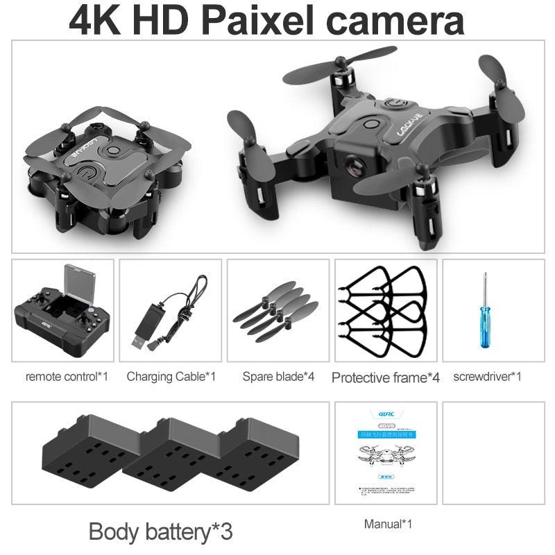 V2 Mini Drone - 4K 1080P HD Camera WiFi Fpv Air Pressure Altitude Hold Professional Foldable Quadcopter RC Drone Kid Toys GIft 11 V2 Mini Drone - 4K 1080P HD Camera WiFi Fpv Air Pressure Altitude Hold Professional Foldable Quadcopter RC Drone Kid Toys GIft - Image 11