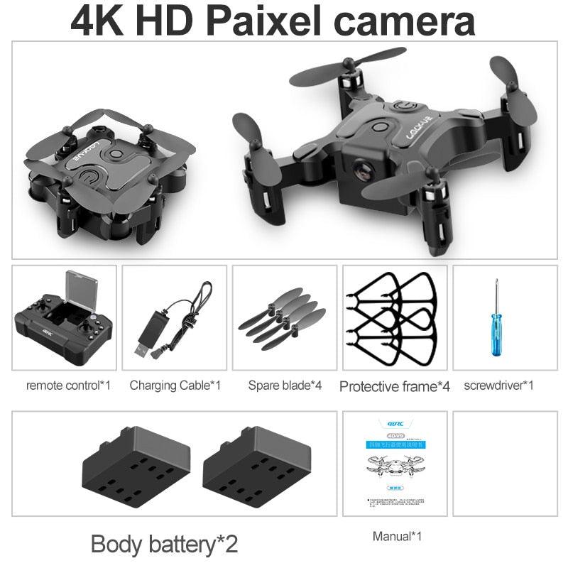 V2 Mini Drone - 4K 1080P HD Camera WiFi Fpv Air Pressure Altitude Hold Professional Foldable Quadcopter RC Drone Kid Toys GIft 5 V2 Mini Drone - 4K 1080P HD Camera WiFi Fpv Air Pressure Altitude Hold Professional Foldable Quadcopter RC Drone Kid Toys GIft - Image 5