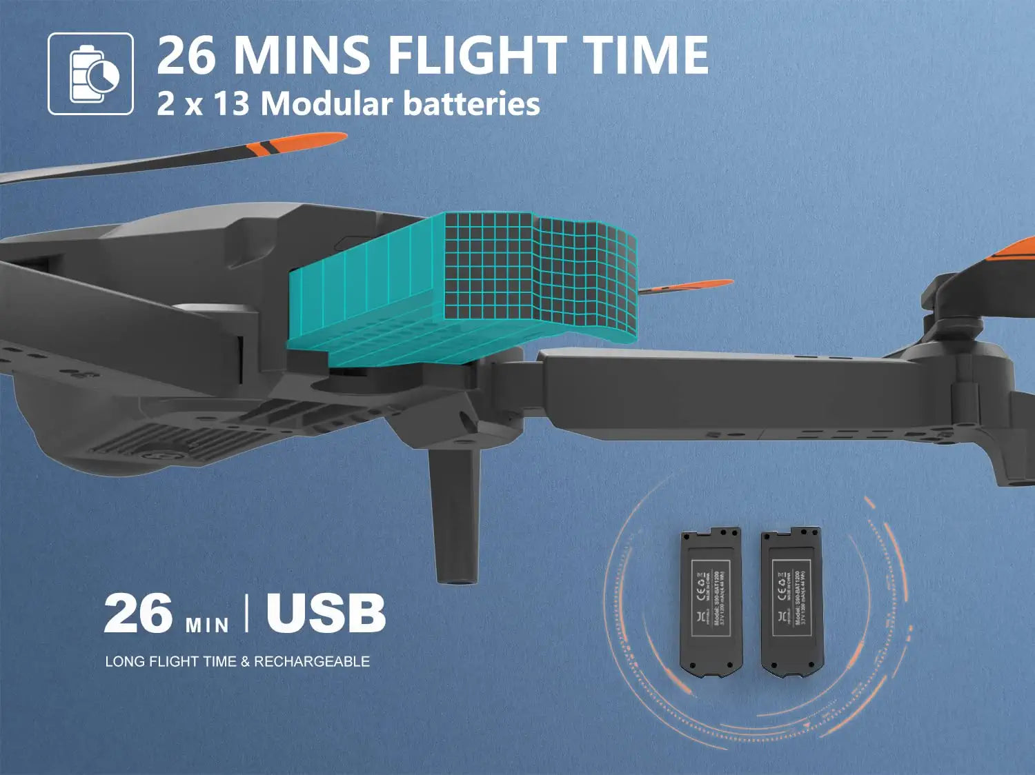 Heygelo S90 Drone with Camera for Adults - 1080P HD Mini FPV Drones for Kids Beginners, Voice/Gesture Control,2 Batteries - صورة Heygelo S90 Drone with Camera for Adults - 1080P HD Mini FPV Drones for Kids Beginners, Voice/Gesture Control,2 Batteries - صورة 6