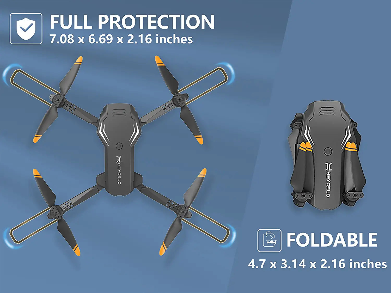 Heygelo S90 Drone with Camera for Adults - 1080P HD Mini FPV Drones for Kids Beginners, Voice/Gesture Control,2 Batteries 3 Heygelo S90 Drone with Camera for Adults - 1080P HD Mini FPV Drones for Kids Beginners, Voice/Gesture Control,2 Batteries — изображение 3