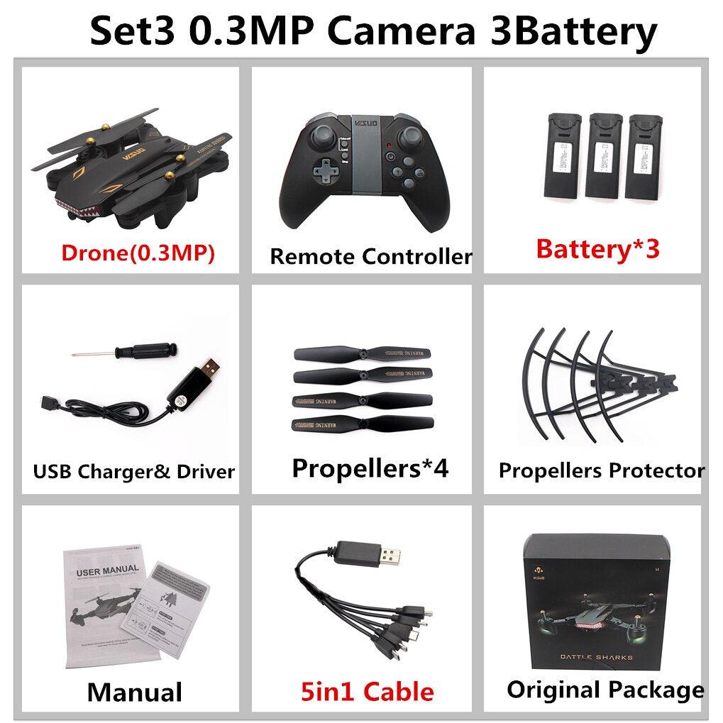 VISUO XS809S Drone - Super Long Flight Time Foldable Selfie Drone with 0.3MP/2MP Wifi FPV Camera Dron XS809HW Upgraded RC Helicopter 12 VISUO XS809S Drone - Super Long Flight Time Foldable Selfie Drone with 0.3MP/2MP Wifi FPV Camera Dron XS809HW Upgraded RC Helicopter — изображение 12