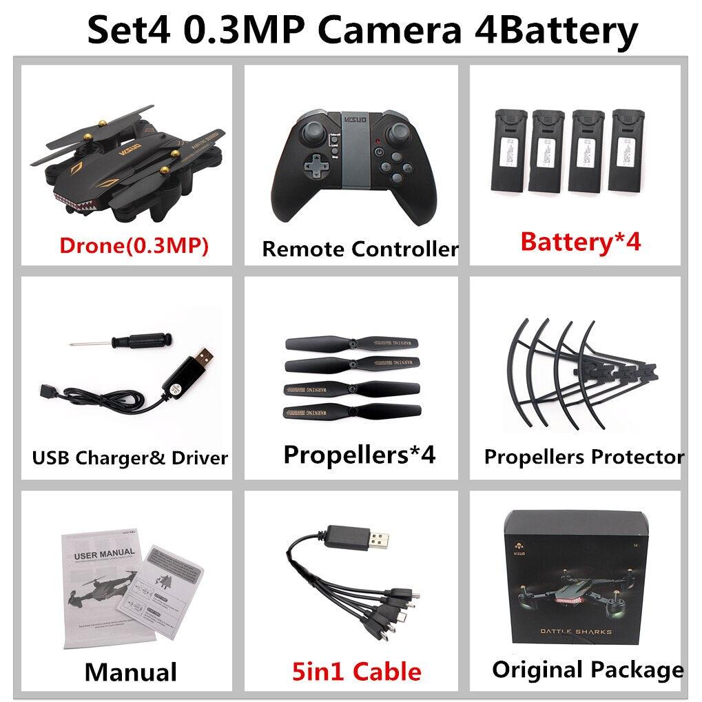 VISUO XS809S Drone - Super Long Flight Time Foldable Selfie Drone with 0.3MP/2MP Wifi FPV Camera Dron XS809HW Upgraded RC Helicopter 6 VISUO XS809S Drone - Super Long Flight Time Foldable Selfie Drone with 0.3MP/2MP Wifi FPV Camera Dron XS809HW Upgraded RC Helicopter — изображение 6