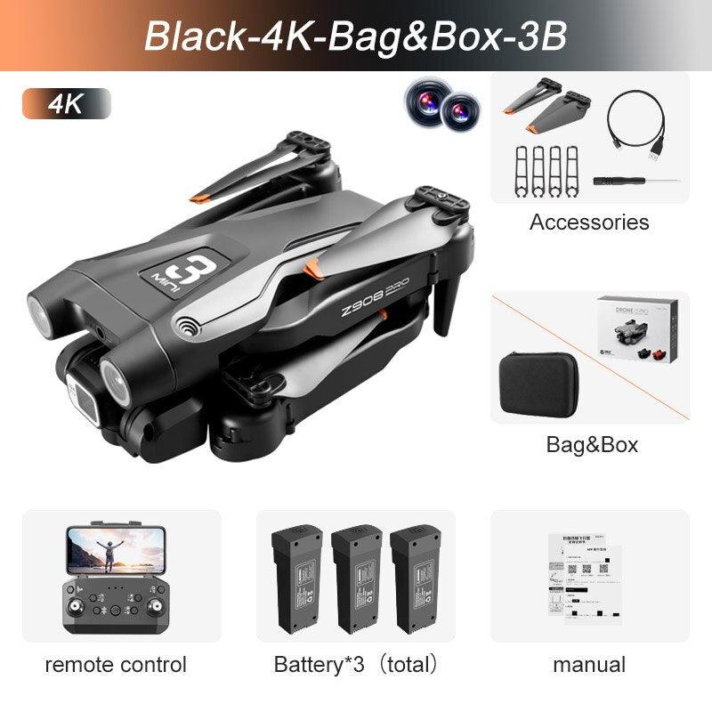 QJ Z908 Drone - Mini Dual4K ESC WIFI FPV Obstacle Avoidance Low Battery Alarm Four-Axis Folding Remote Control Helicopter Toys 15 QJ Z908 Drone - Mini Dual4K ESC WIFI FPV Obstacle Avoidance Low Battery Alarm Four-Axis Folding Remote Control Helicopter Toys - Image 15