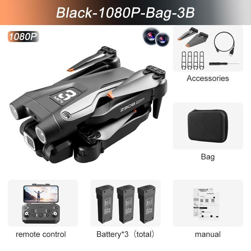 QJ Z908 Drone - Mini Dual4K ESC WIFI FPV Obstacle Avoidance Low Battery Alarm Four-Axis Folding Remote Control Helicopter Toys 12 QJ Z908 Drone - Mini Dual4K ESC WIFI FPV Obstacle Avoidance Low Battery Alarm Four-Axis Folding Remote Control Helicopter Toys - Image 12