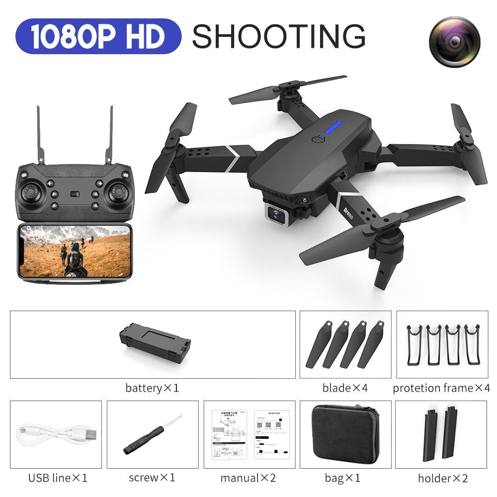 E88 Pro Drone - 2023 New Drone 4K Wide Angle HD Camera Foldable RC Helicopter WIFI FPV Height Hold Gift Toy 16 E88 Pro Drone - 2023 New Drone 4K Wide Angle HD Camera Foldable RC Helicopter WIFI FPV Height Hold Gift Toy - صورة E88 Pro Drone - 2023 New Drone 4K Wide Angle HD Camera Foldable RC Helicopter WIFI FPV Height Hold Gift Toy - صورة 16