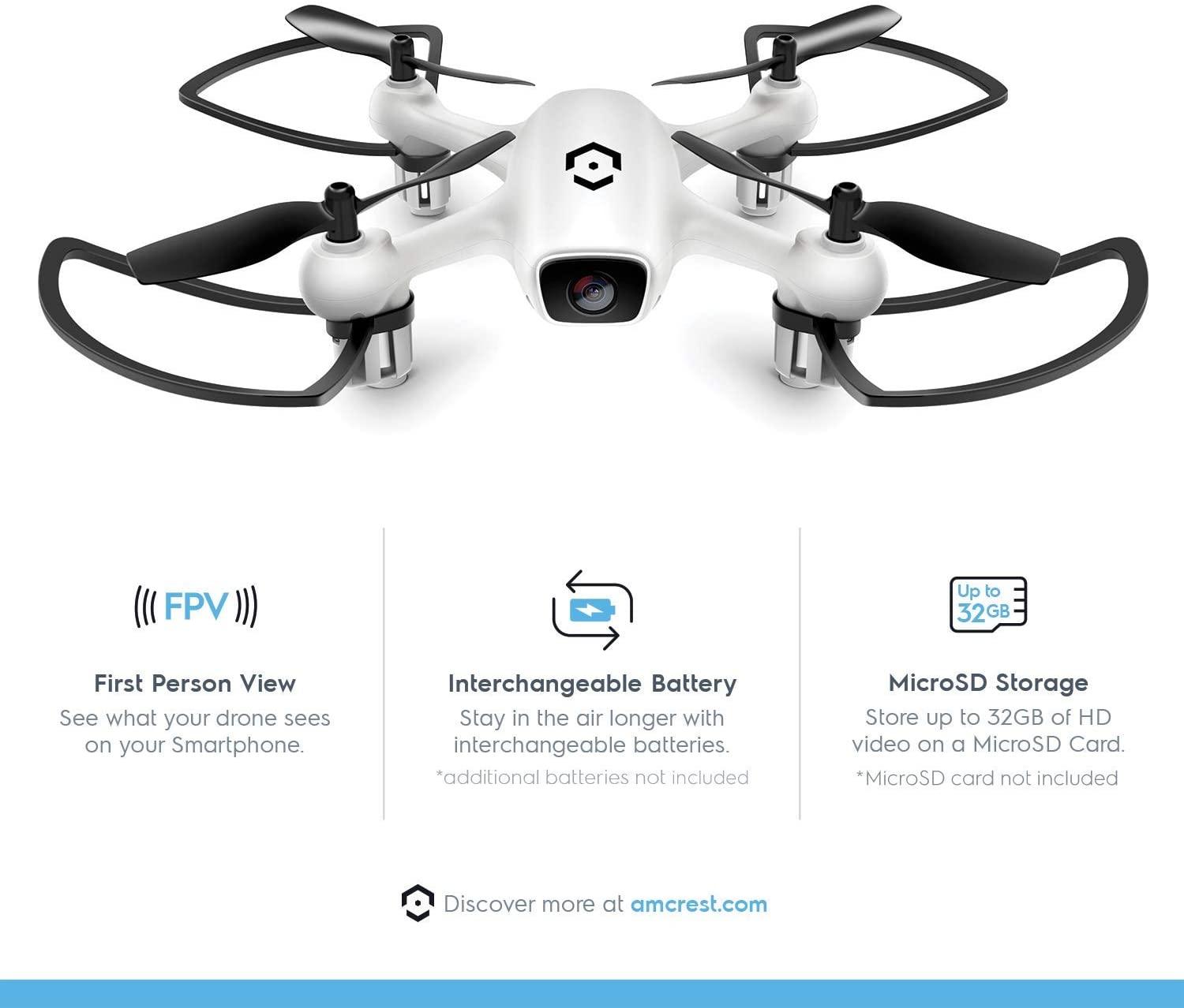 Amcrest A4-W Skyview WiFi Drone with Camera HD 720P FPV Quadcopter 4 Amcrest A4-W Skyview WiFi Drone with Camera HD 720P FPV Quadcopter - Image 4