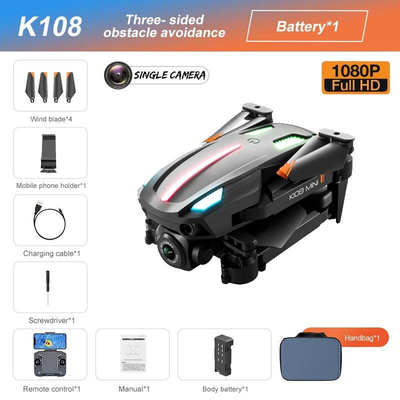 K108 Drone - 4K HD Camera Three-sided Obstacle Avoidance Fixed Height Professional Foldable Quadcopter Boy for Toys - صورة K108 Drone - 4K HD Camera Three-sided Obstacle Avoidance Fixed Height Professional Foldable Quadcopter Boy for Toys - صورة 15