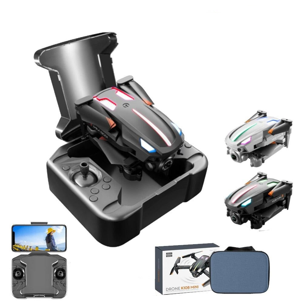 K108 Drone - 4K HD Camera Three-sided Obstacle Avoidance Fixed Height Professional Foldable Quadcopter Boy for Toys