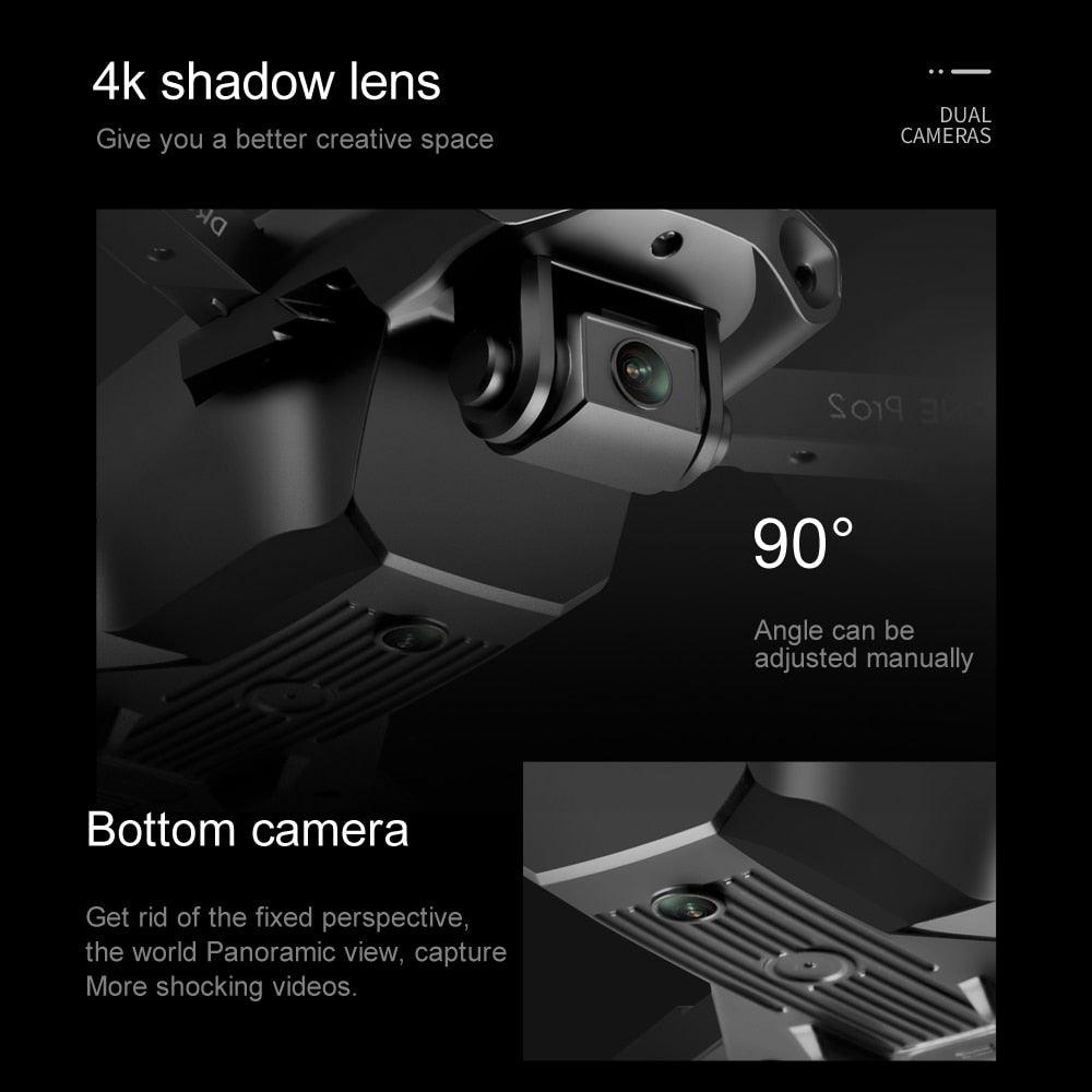 E99 Pro Drone With HD Camera -  4K Dual Camera 25 Minutes 200M Distance Headless Model Night Flying WIFI Foldable Drone — изображение 33