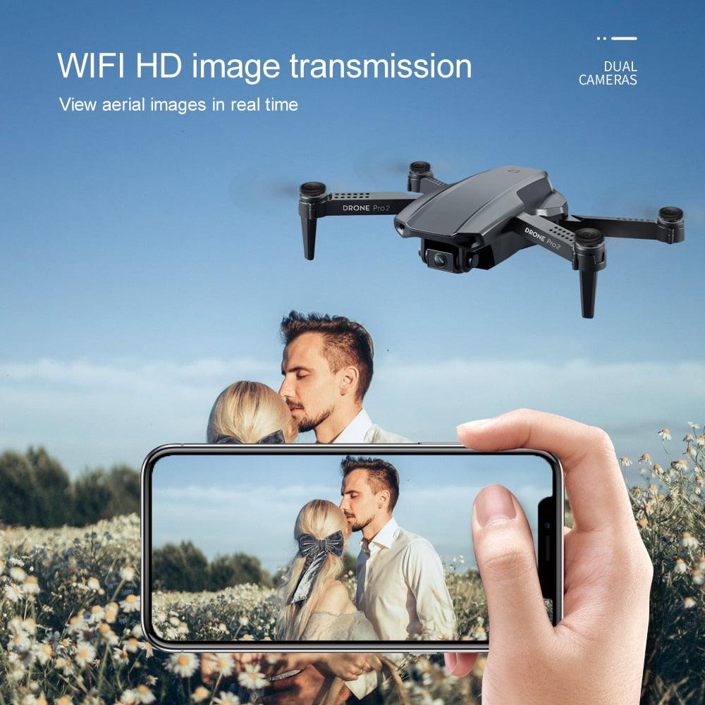 E99 Pro Drone With HD Camera -  4K Dual Camera 25 Minutes 200M Distance Headless Model Night Flying WIFI Foldable Drone — изображение 30