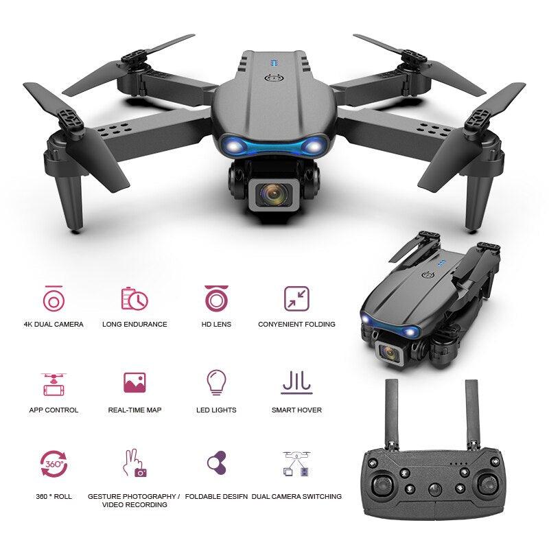 E99 Pro Drone With HD Camera - 4K Dual Camera 25 Minutes 200M Distance Headless Model Night Flying WIFI Foldable Drone 29 E99 Pro Drone With HD Camera - 4K Dual Camera 25 Minutes 200M Distance Headless Model Night Flying WIFI Foldable Drone - Image 29