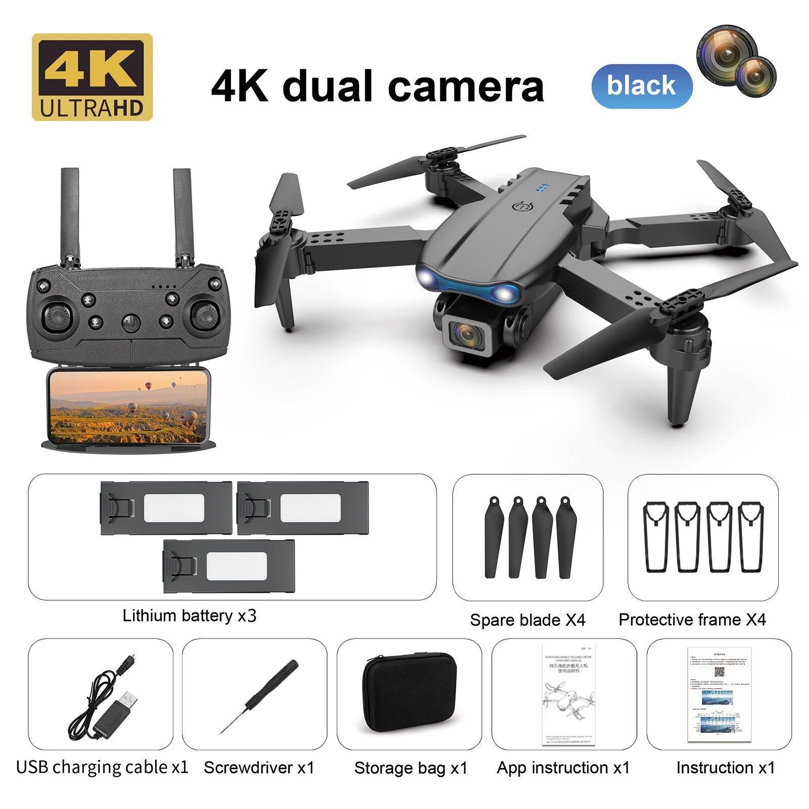 E99 Pro Drone With HD Camera - 4K Dual Camera 25 Minutes 200M Distance Headless Model Night Flying WIFI Foldable Drone 28 E99 Pro Drone With HD Camera - 4K Dual Camera 25 Minutes 200M Distance Headless Model Night Flying WIFI Foldable Drone - Image 28