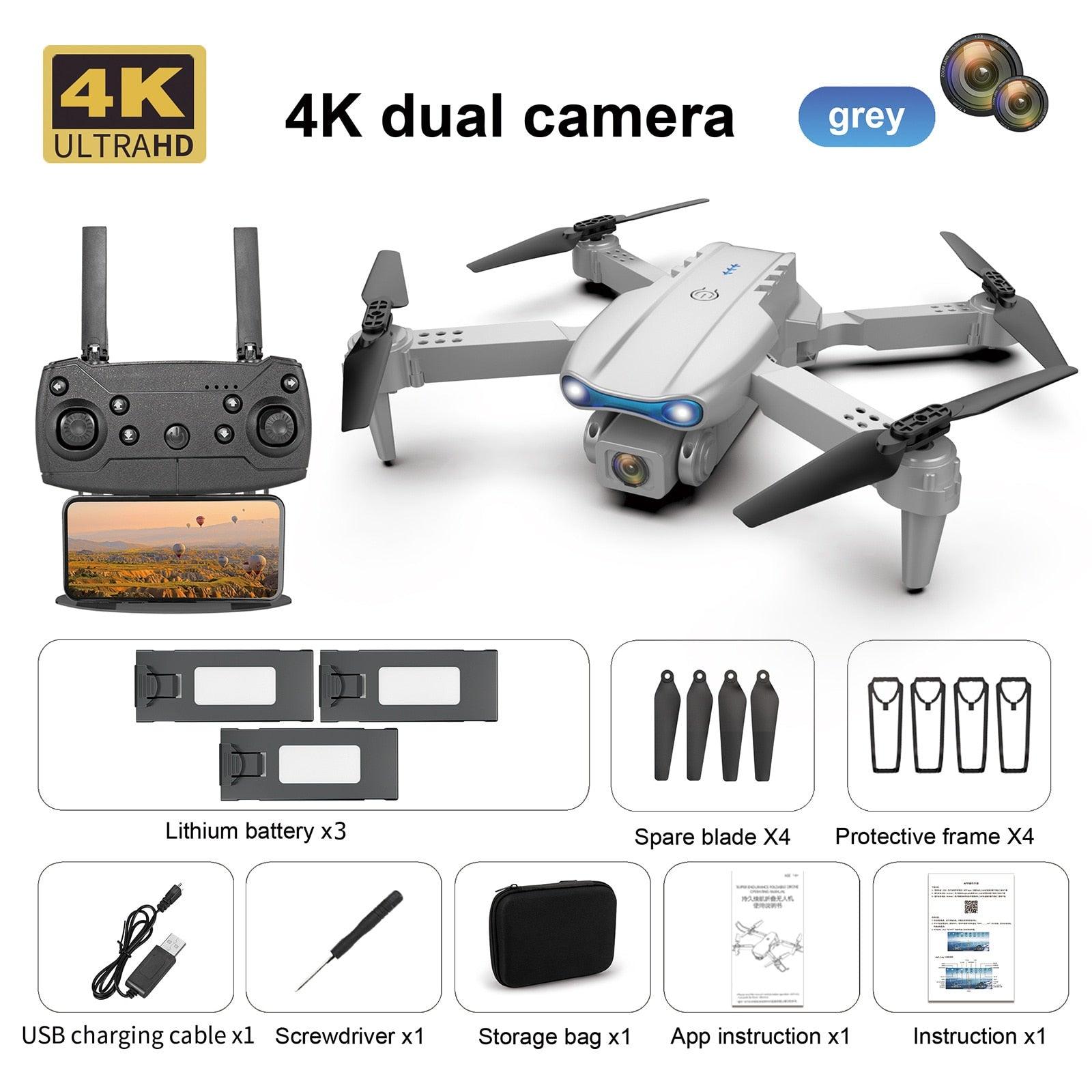 E99 Pro Drone With HD Camera - 4K Dual Camera 25 Minutes 200M Distance Headless Model Night Flying WIFI Foldable Drone 11 E99 Pro Drone With HD Camera - 4K Dual Camera 25 Minutes 200M Distance Headless Model Night Flying WIFI Foldable Drone - Image 11