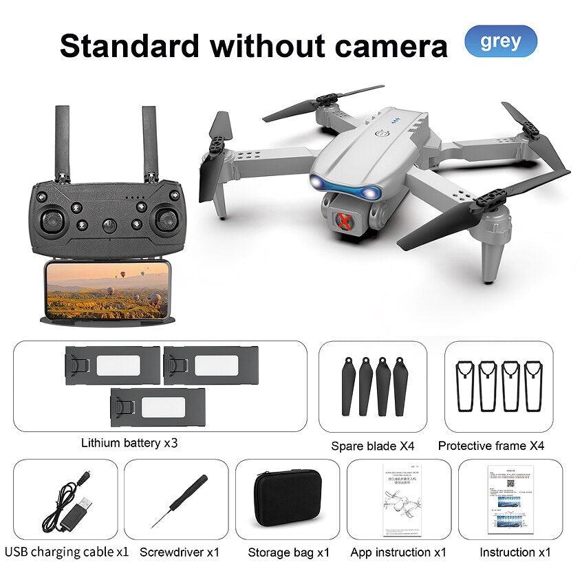 E99 Pro Drone With HD Camera -  4K Dual Camera 25 Minutes 200M Distance Headless Model Night Flying WIFI Foldable Drone — изображение 7